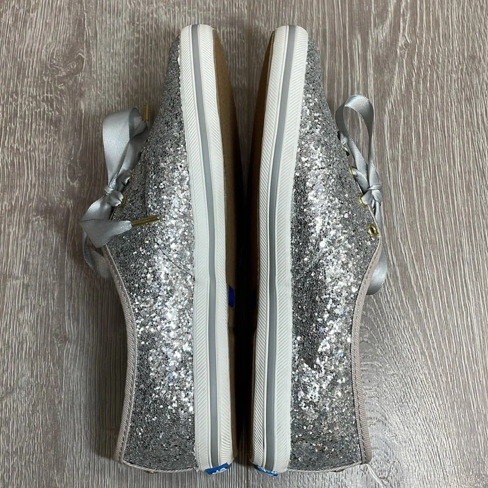 Keds X Kate Spade New York Champion Glitter Sneakers Silver Wedding 6